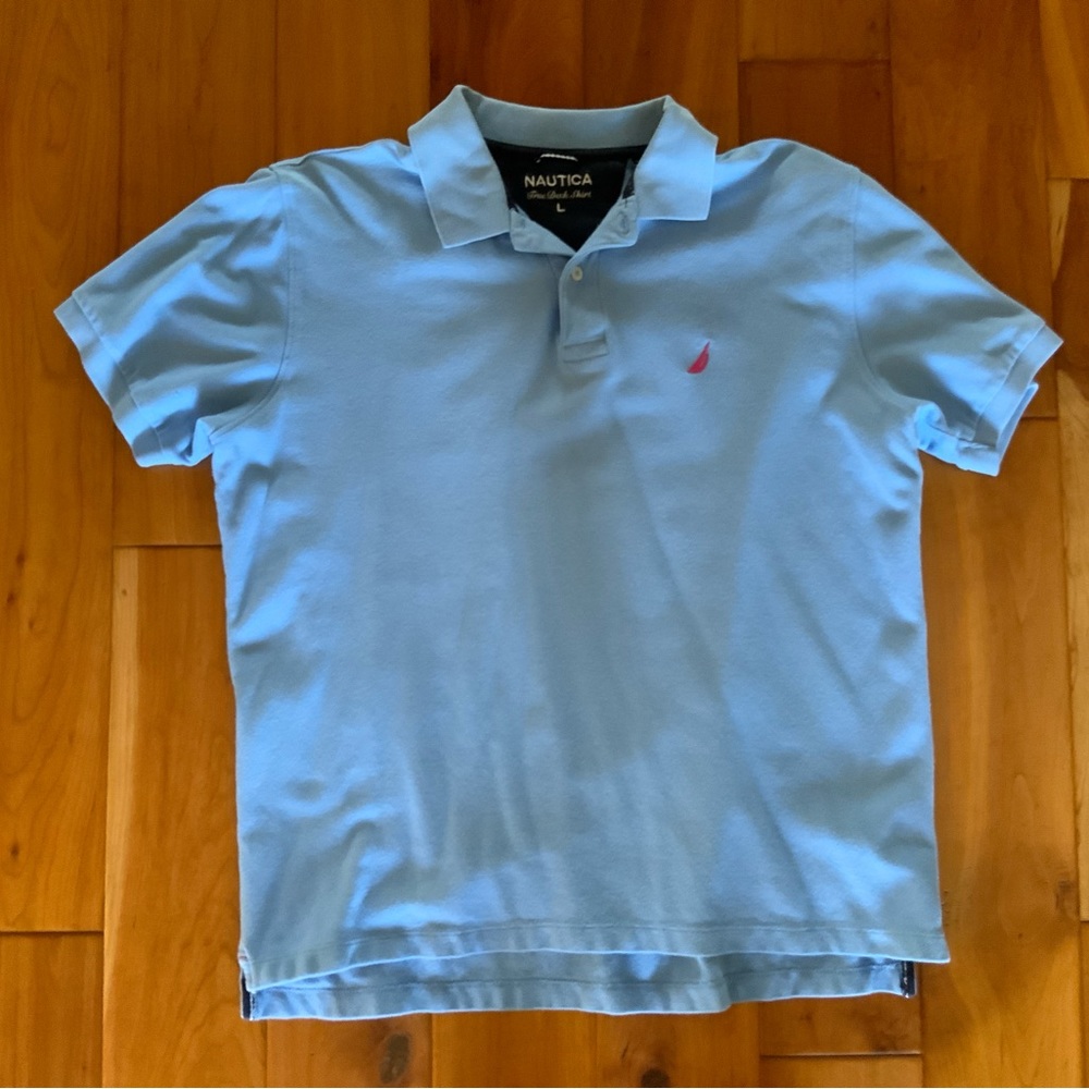 Nautica blue polo shirt size L